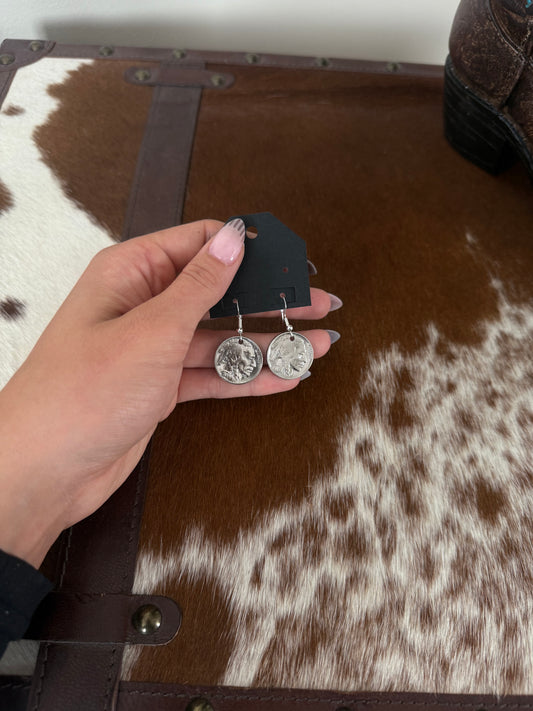 Buffalo nickel earrings