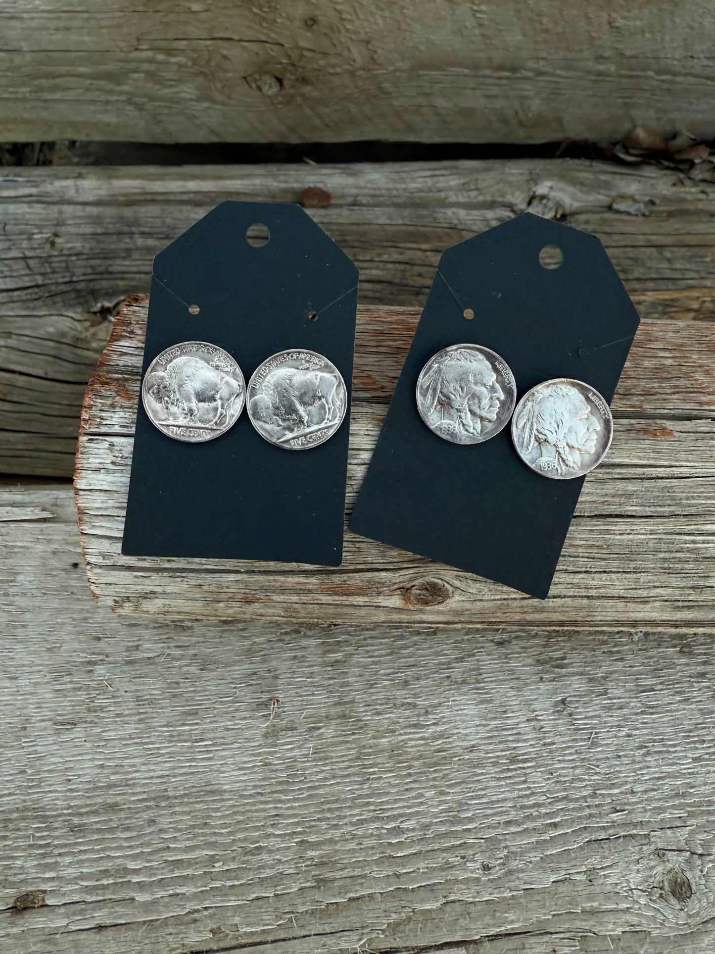 Buffalo nickel studs