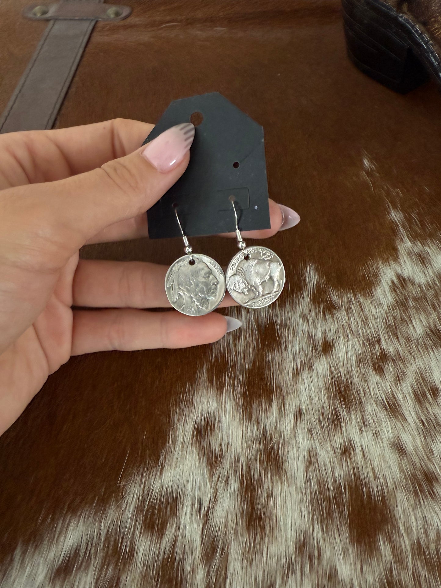 Buffalo nickel earrings