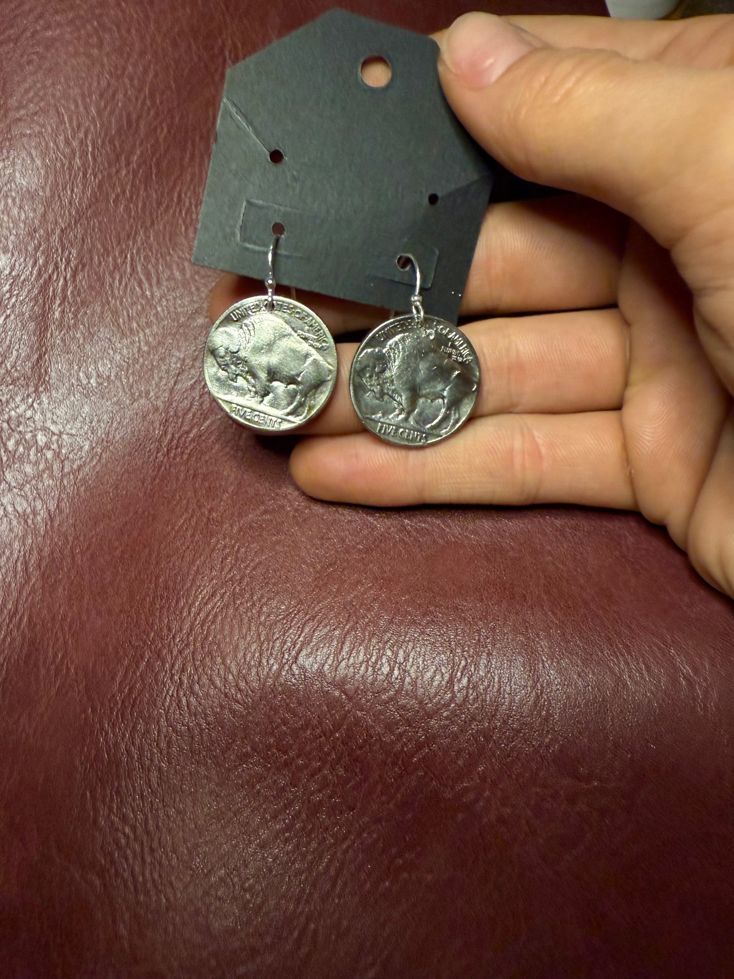 Buffalo nickel earrings