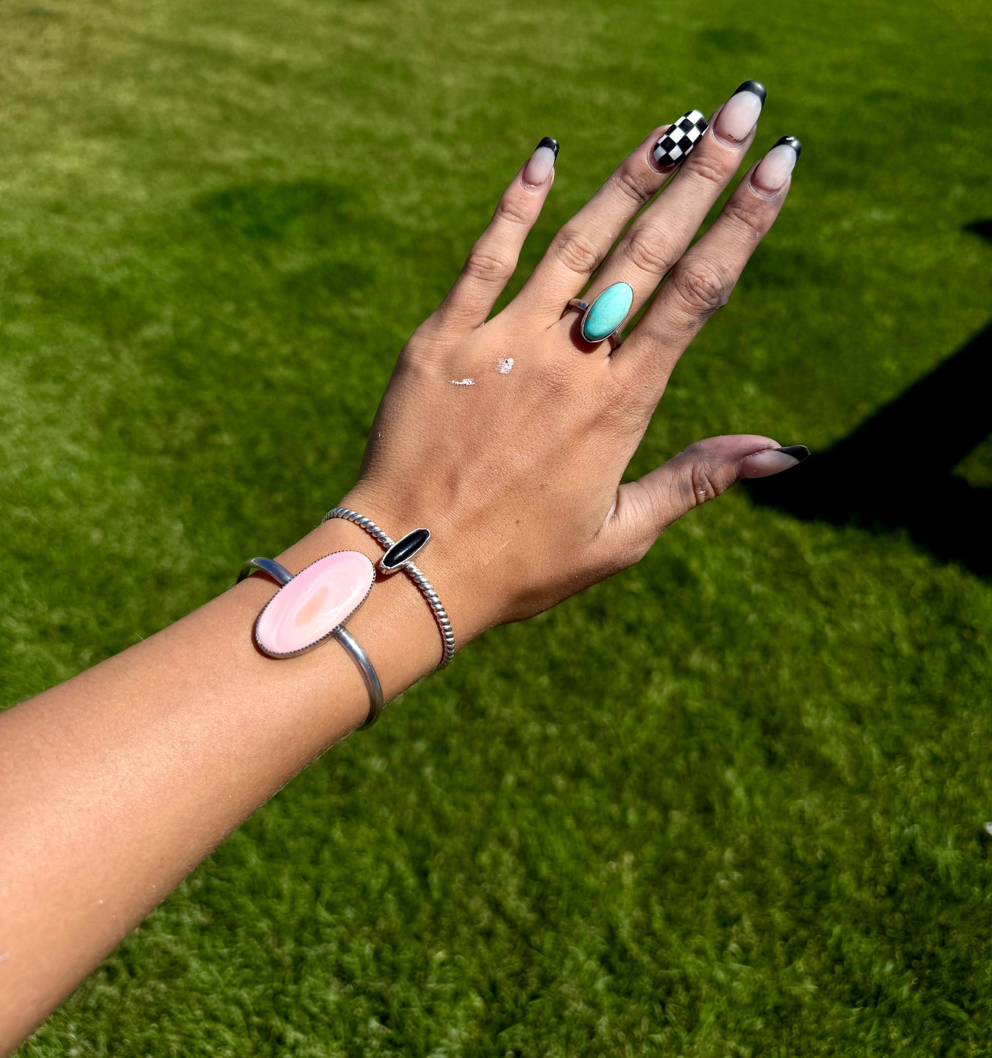 Pink conch cuff