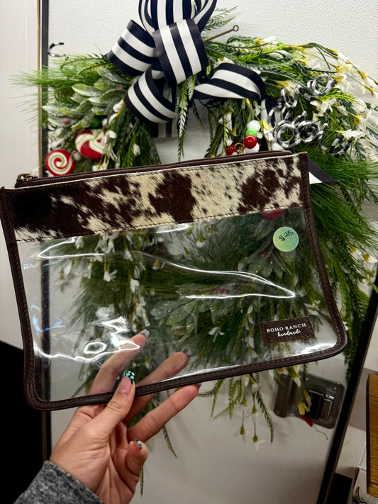 Clear cowhide travel bag