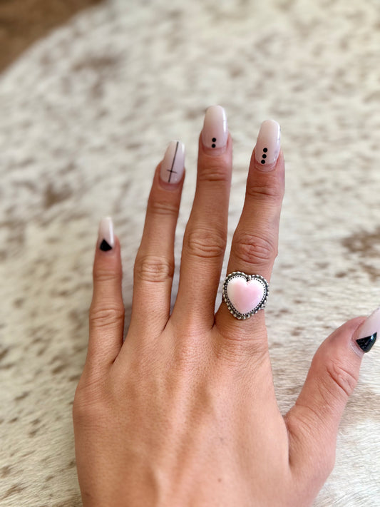 Pink conch ring