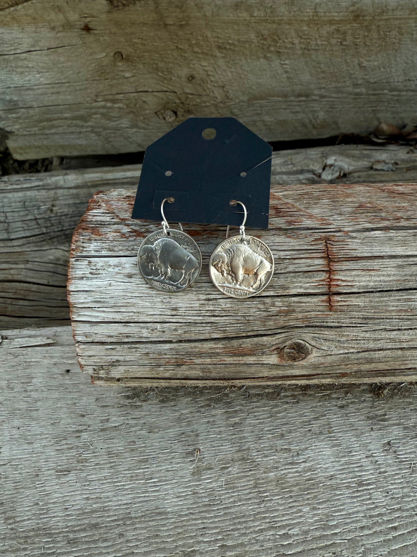Buffalo nickel earrings