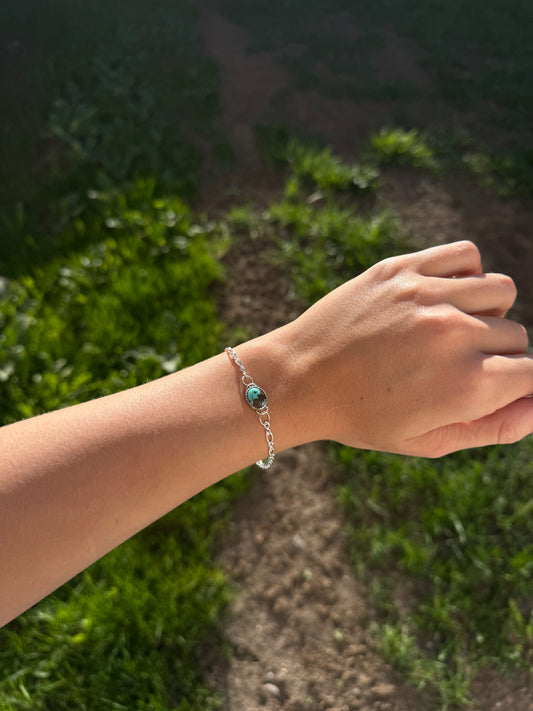 Kingman turquoise charm bracelet